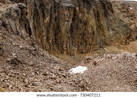 lava rock cliffs look rugged in Colorado.