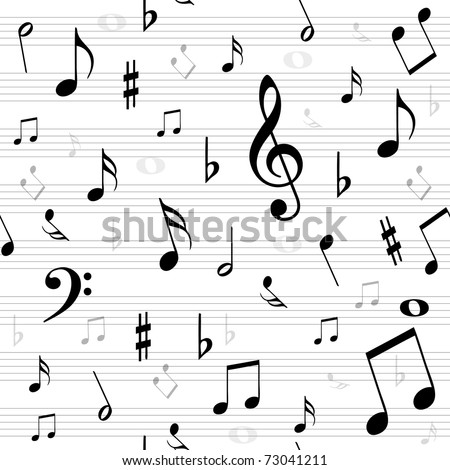Music notes  seamless
