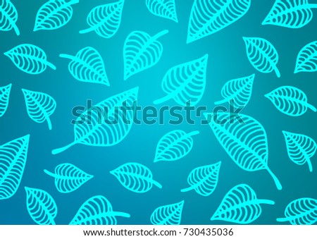 Light BLUE vector natural elegant background. Shining colored illustration with doodles in Zen tangle style. The pattern can be used for heads of websites and designs.