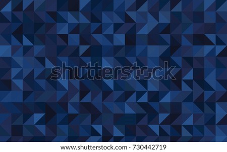 Dark BLUE vector polygonal pattern. Glitter abstract illustration with an elegant design. Triangular pattern for your business design.
