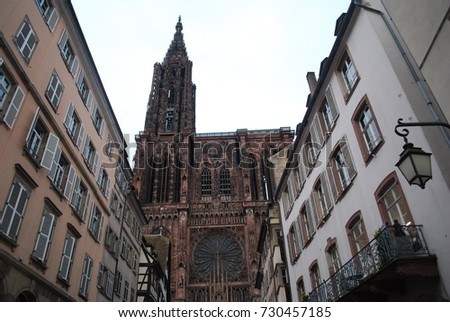 Strasbourg Cathedral, also known as Notre Dame de Strasbourg - Alsace, France