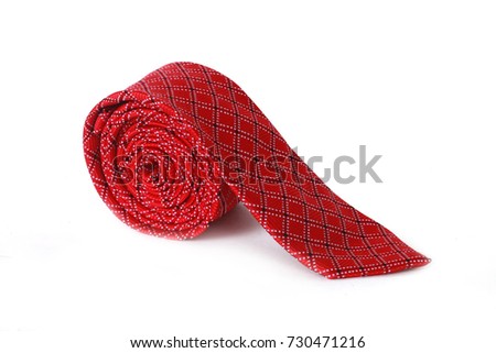 red printed tie