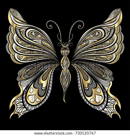 Beautiful  butterfly. Vector illustration.