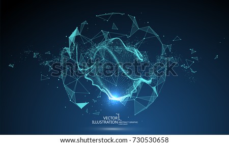 Futuristic globalization interface, a sense of science and technology abstract graphics. Royalty-Free Stock Photo #730530658