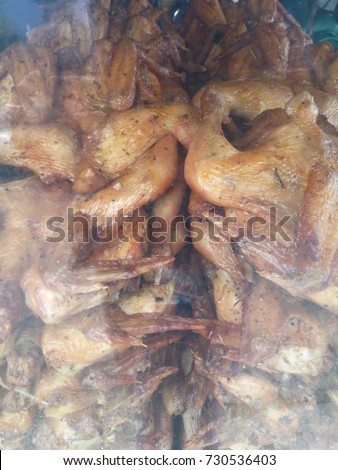 Famous grilled chicken in Thailand, E-san Food 