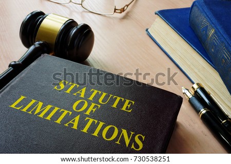 Statute of limitations (SOL) on a court desk. Royalty-Free Stock Photo #730538251