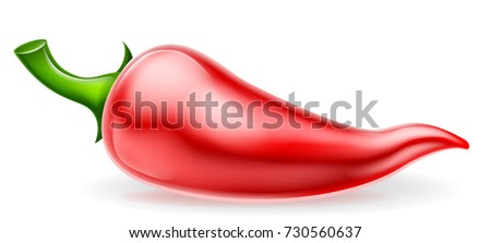 An illustration of a fresh red chilli pepper