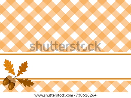 background decorated with oak leaves and acorns