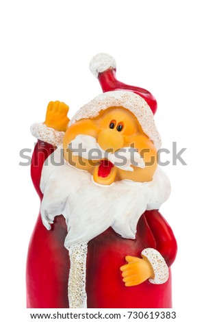 Christmas toy Santa Claus isolated on white background
