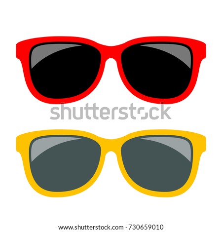 Sun glasses vector icon isolated on white background