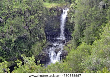 Beautiful Waterfall in Hawaii, United States