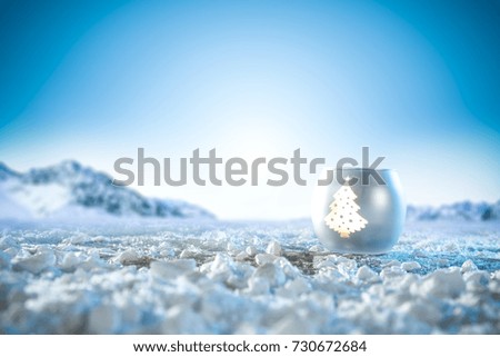 Cold ice background for your decoration and winter landscape of rocks and snow 