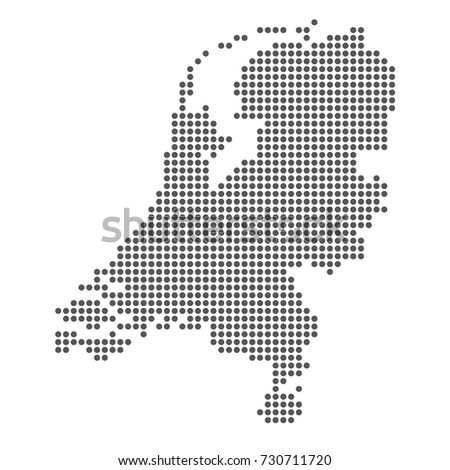 Netherlands Country Map Vector Royalty-Free Stock Photo #730711720