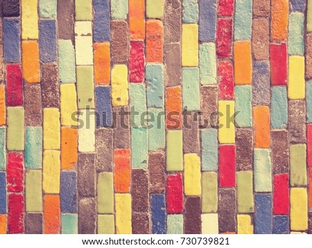 Brick wall comes in many colors and beautiful. Old color