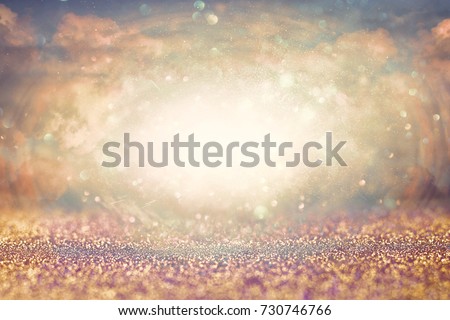 Abstract heavenly background with glitter. Revelation concept.