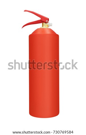 Red fire extinguisher isolated on white background