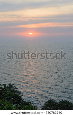 Dramatic colorful sunset and sunrise sky. Phuket, Thailand