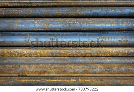 steel poles for construction outdoor photo stock