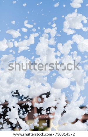 soap foam against the sky