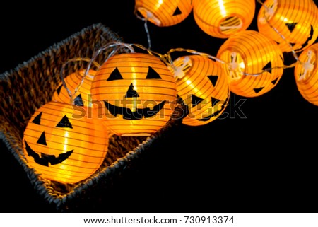Halloween Pumpkins In The Basket