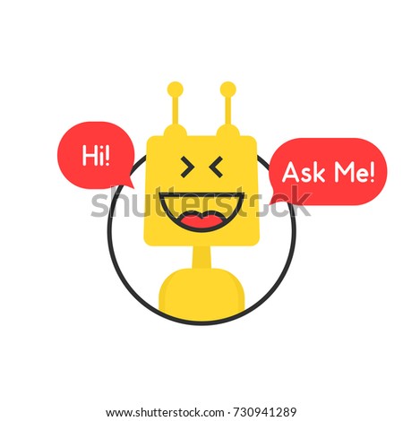 online chatbot like tech or financial advisor. simple flat trend symbol or modern logotype graphic design isolated on white. concept of chatting user interface program element for buyer or client