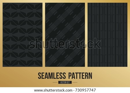 Abstract concept vector monochrome geometric pattern. Dark blue, gold minimal background. Creative illustration template. Seamless stylish texture. For wallpaper, surface, web design, textile, decor
