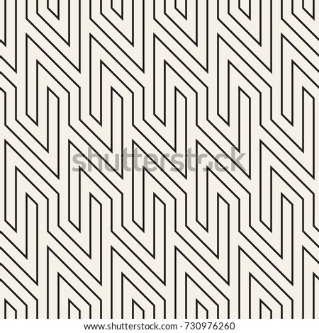Vector seamless pattern. Modern stylish zigzag texture. Repeating geometric tiles with thin broken elements.