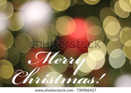 Christmas background with Merry Christmas text. Christmas bright background.
