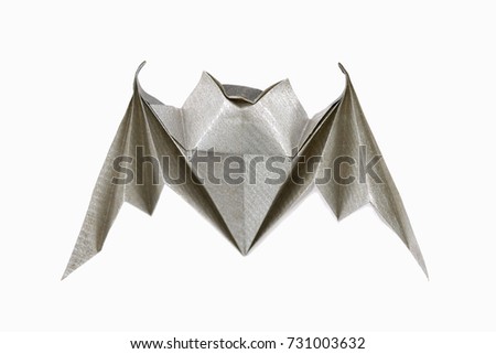Halloween decoration, silver paper Bats
