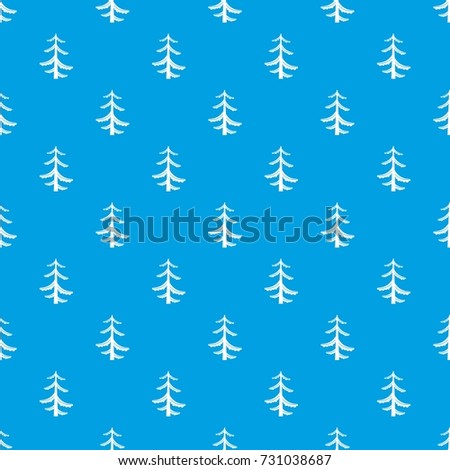 Pine pattern repeat seamless in blue color for any design. Vector geometric illustration