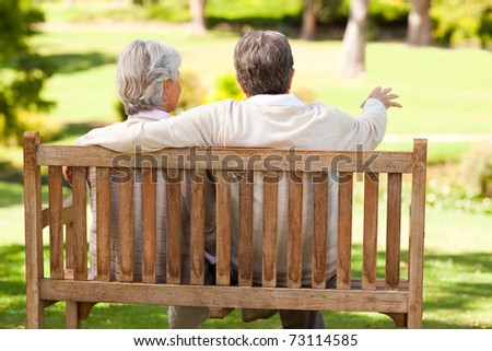 Lovers on the bench