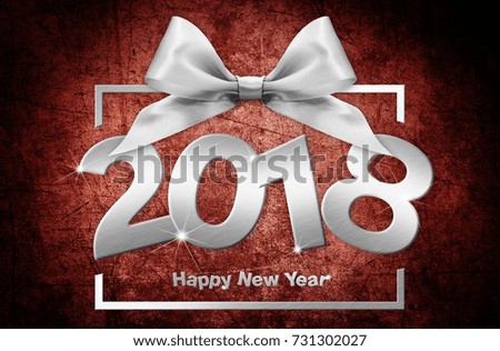 Happy New Year text  for greetings Card. Ideal to use for parties invitation, dinner invitation, christmas