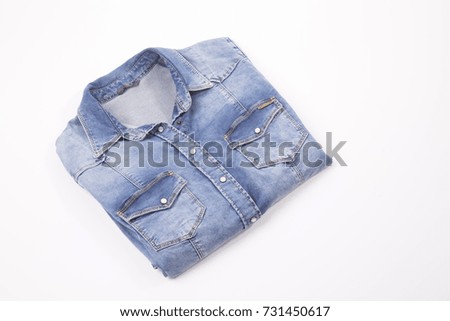 jeans shirt white background