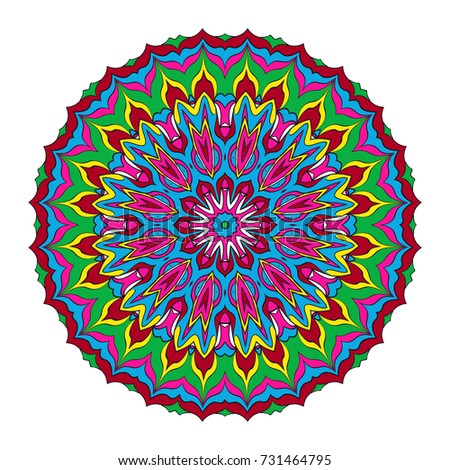 Decorative Mandala. Vector illustration. For print, sticker, icon