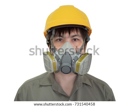 Men protection cartridge respirator gas mask .
