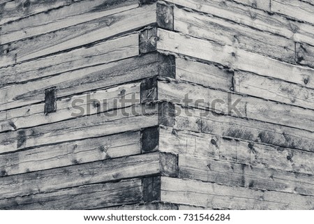 The angle of the wooden house - background.