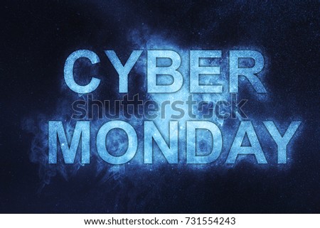 Cyber Monday Poster. Holiday online shopping concept.