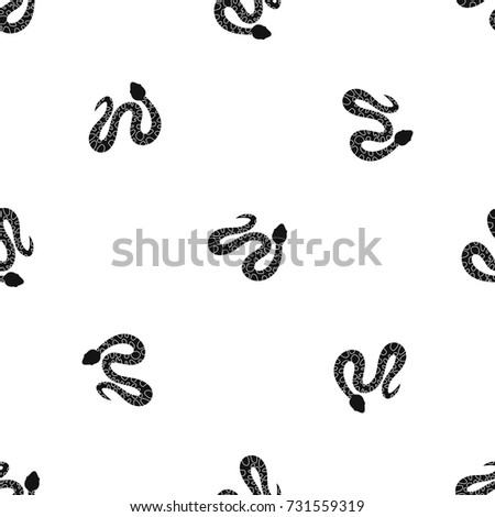 Spotted snake pattern repeat seamless in black color for any design. Vector geometric illustration