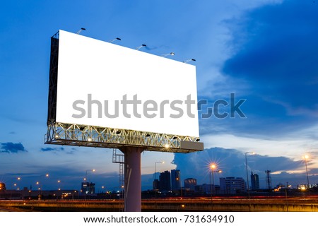 Blank billboard ready to use for mockup advertisement, out of home marketing street media