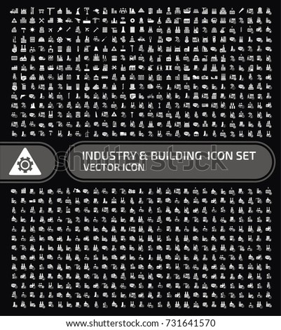 Industry and building icon set,vector