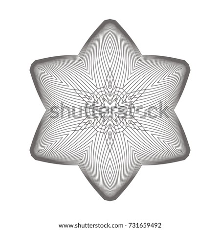 Circular pattern with guilloche for currency, certificate or diplomas