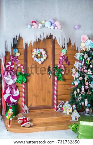 Room Christmas Tree, Xmas Home Interior Decoration, Toys, Christmas decorations, photo zone
