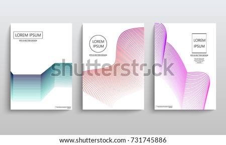 Set of cards with blend liqud colors. Futuristic abstract design. Usable for banners, covers, layout and posters. Vector. Royalty-Free Stock Photo #731745886