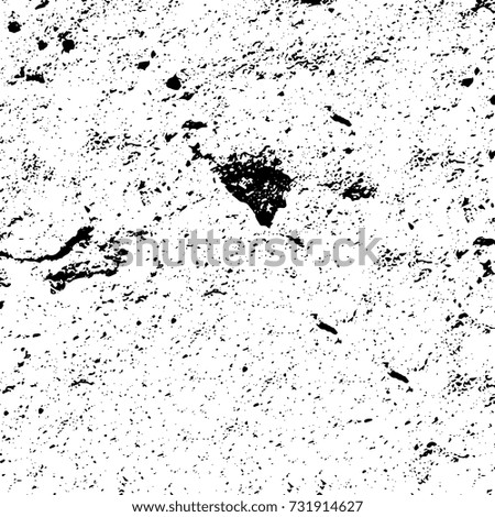 Grunge background vector black and white. Abstract monochrome pattern. Texture stains, ink, cracks, scratches, damage to print on texture for posters, labels, business cards, cover 