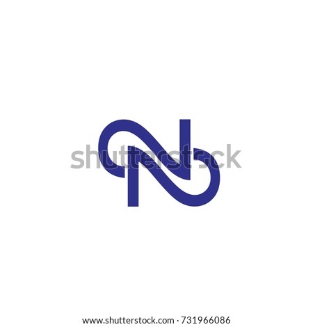 22 n letter logo vector