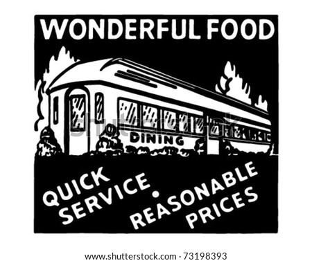 Wonderful Food - Retro Ad Art Banner