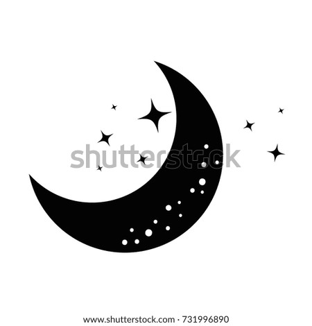 moon and stars night