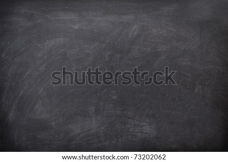 Blackboard / chalkboard texture. Empty blank black chalkboard with chalk traces Royalty-Free Stock Photo #73202062