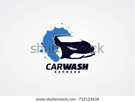 Car Wash Logo Template Design. Creative Vector Emblem for Icon or Design Concept