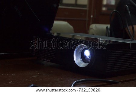 Projector for projection.